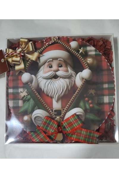 esdekor Christmas Gift Hanging Ornament in Transparent Square Box 20X20 cm