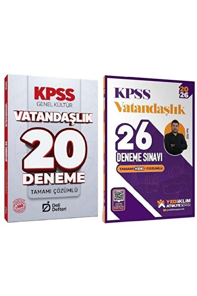 Anla Kazan Yayınları Yediiklim + Deli Defteri 2026 KPSS Vatandaşlık Atölye 26...