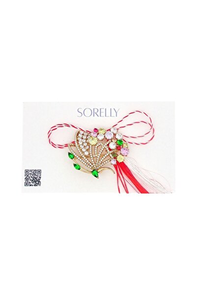 Bijuteria SORELLY Broșă Buchet de flori placat cu aur de 14k