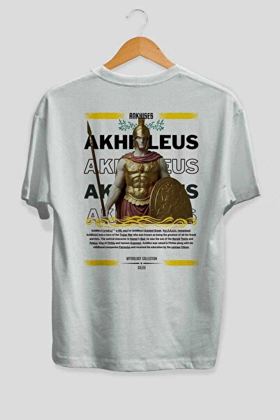 Ankhises Akhilleus 1 Mythology Back Printed Oversize T-Shirt Men Women Cotton...