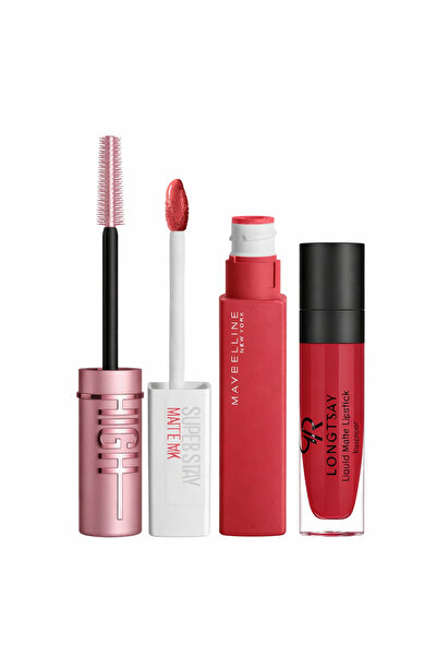 Maybelline New York Set Machiaj Maybelline & G Rose – Mascara Sky High + Matt...