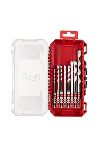 Milwaukee Set de burghie IMPACT multimaterial cu coada Hex 1/4" - 8 buc, cod ...