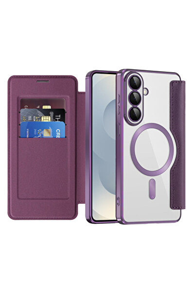 Techsuit Husă tip carte SmartMag pentru Samsung Galaxy S26 Plus, violet
