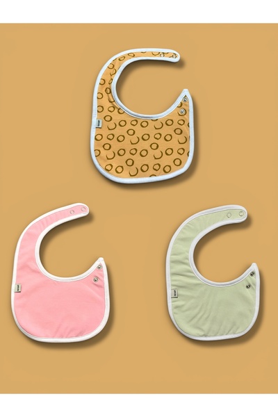 runbaby 3 Pcs Polar Fleece Liquid Resistant Two-Stage Snap-On Baby Food Bibs ...