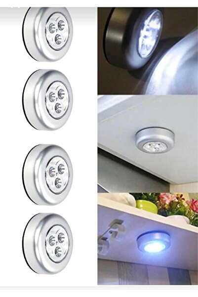 Saatistan Mutfak Tezgah Üstü Dolap İçi Aydınlatma, Kablosuz, Dokunmatik, Pill...