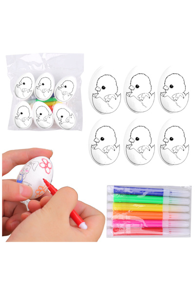 Three top online Ouă de Paște din polistiren pentru markere de pictat, pui în...