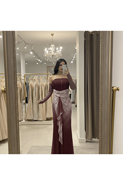 alqarat Aurora Ombre Gown with Detachable Sleeves