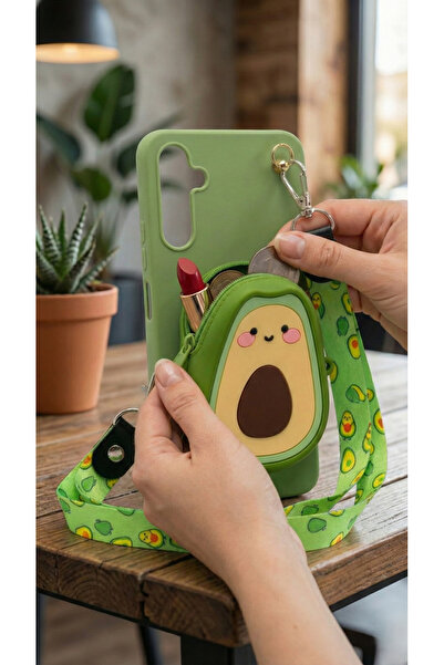 OSG Galaxy A34 Compatible 3D Character Case with Zippered Bag, Wallet and Nec...