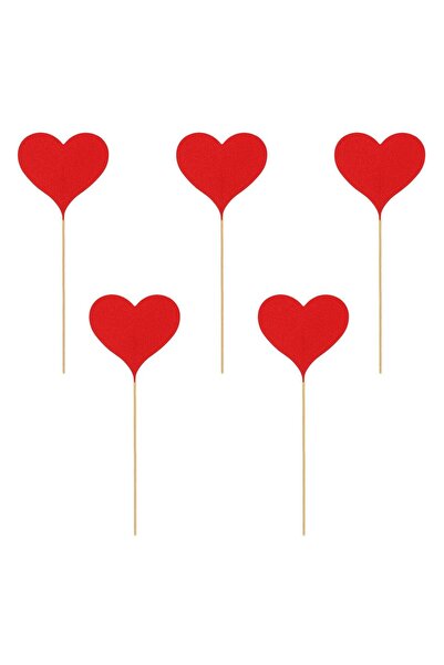 OEM Red Hearts Photo Props - 5pcs