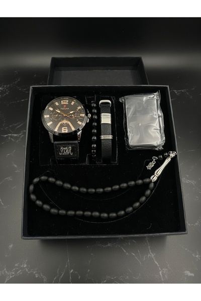 Ersoy Special Valentine's Day Men's Watch Gift Set (Lighter+Watch+Prayer Bead...