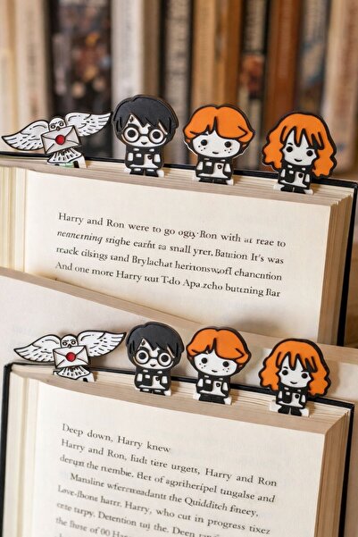 Rapithwin مجموعة علامات الكتب لشخصيات هاري بوتر - علامة كتاب بأشكال هيدويغ وه...