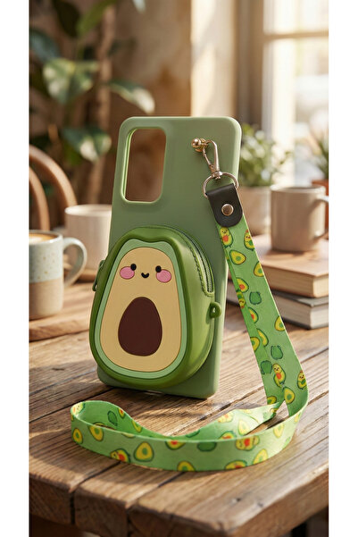 OSG Galaxy A14 Compatible 3D Character Case with Zippered Bag, Wallet and Nec...