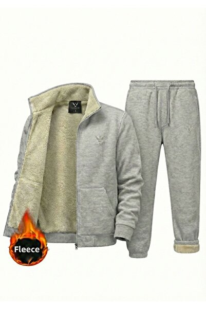CLASSY.MODA Premium Unisex Ultra Warm Hooded Tracksuit Set with Plush Inner L...