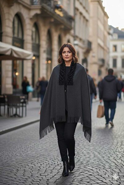 ALLURİNG THE BETTER ONE Women's Winter and Seasonal Fringed Knitwear Shoulder...