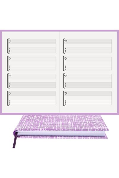 BİDEFTER دفتر ملاحظات للغيتار - مع مفاتيح Fa وTab - مصنوع يدويًا بنسبة 100%، ...