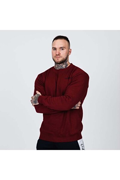 GymBeam Pulover simplu pentru bărbați, culoare vișinie