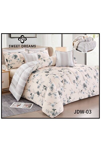 NAJMA مفرش صيفي مشجر 8 قطع (وجهين ) نفرين