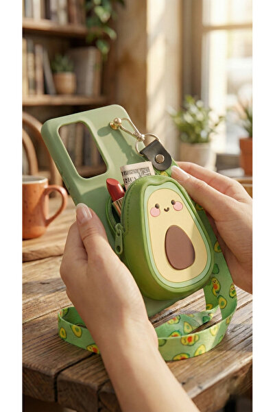 OSG Galaxy A73 Compatible 3D Character Case with Zippered Bag, Wallet and Nec...