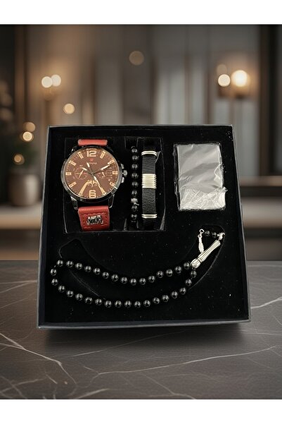 Ersoy Special Valentine's Day Men's Watch Gift Set (Lighter+Watch+Prayer Bead...