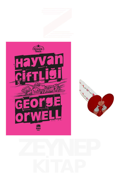 Ema Kitap Hayvan Çiftliği - George Orwell (Gençlik Dizisi) Özel Tasarım Kalp ...