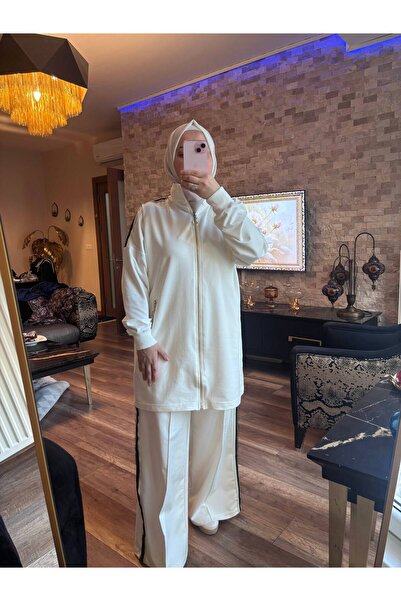 Wovi Moda Hijab Tracksuit Set Double Set Cotton