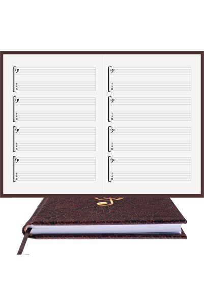 BİDEFTER Guitar Notation Notebook – with Fa and Tab Keys - 100% Handmade, 202...