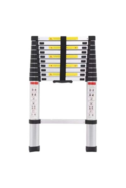 Rovitech Telescopic Ladder, Aluminum, 2.9m, 10 Steps, Gray