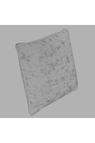 OEM Winter Decorative Pillow Ecru Velvet with Gold Foil Pattern 45x45cm