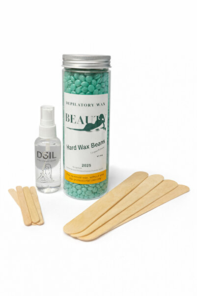 Beauty Set Epilare Ceară Granule Green Hard Wax – Ceară Verde + Spray Ulei + ...