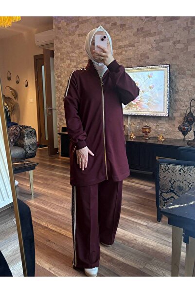 Wovi Moda Hijab Tracksuit Set Double Set Cotton