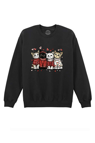 Cu Pisici Bluza Printata-Love Has Paws, Unisex, Ημέρα του Αγίου Βαλεντίνου