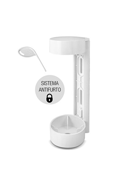 OEM Glossy white plastic holder for Easy 320 ml dispenser, with anti-theft sy...