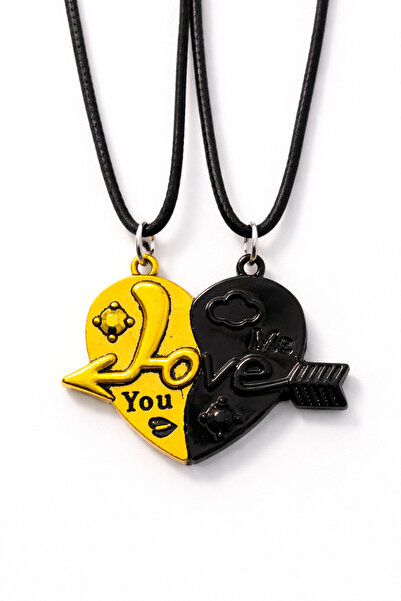 MakeWell Heart and Arrow Design Love You and Me Written Magnetic 2-Piece Frie...