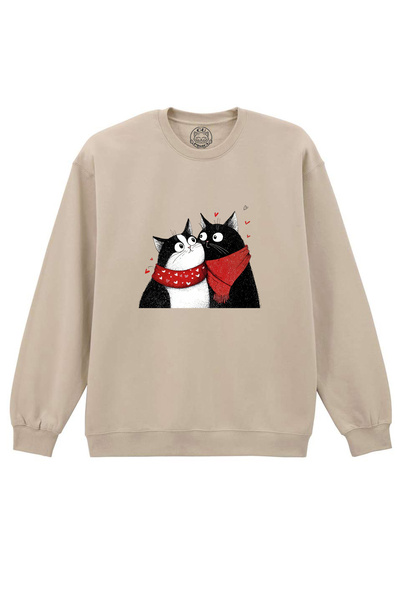 Cu Pisici Bluza Printata-Love U Furrever, Unisex, Valentine's Day