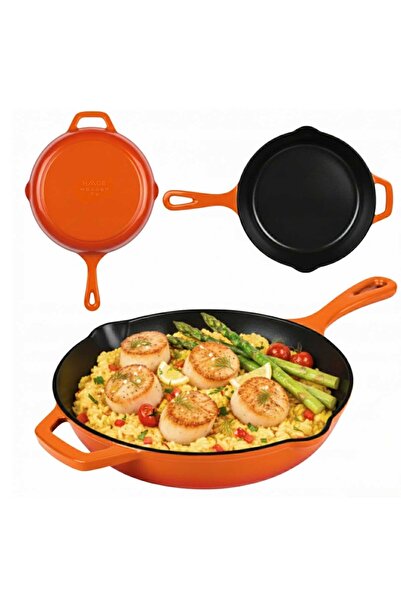 Other EMALIOWANA PATELNIA ŻELIWNA 26cm HAGE ORANGE