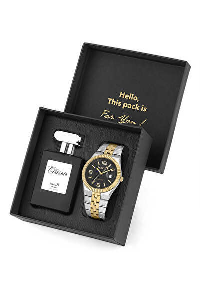 Polo Air Mercek Takvimli Erkek Kol Saati Ve Parfüm Hediyelik Kutusunda Gümüş ...