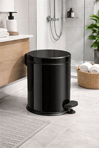 PNR HİJYEN PEDALLI ÇÖP KOVASI 5 LİTRE SİYAH RENK