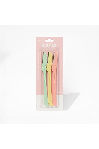 KATIA Katya Eyebrow and Face Razor Set, 3 Pieces, Multicolor