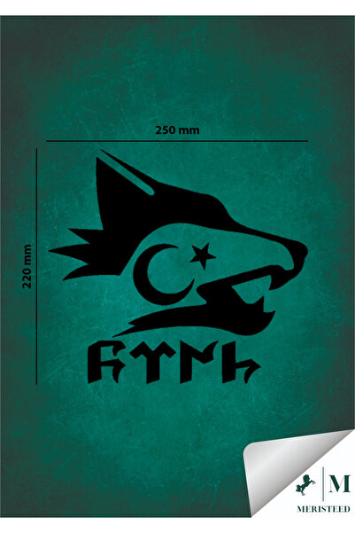 meristeed ملصق سيارة Göktürk بتصميم سايوا كورت، مناسب للدراجات النارية، الخوذ...