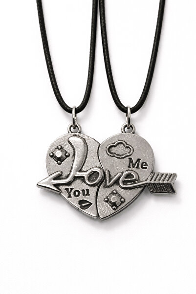 MakeWell Heart and Arrow Design Love You and Me Written Magnetic 2-Piece Frie...