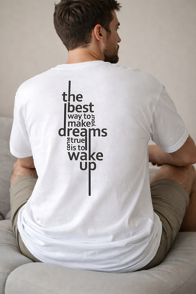 ArtYus The Best Way to Make Your Dreams Come True Design Printed Cotton Relax...