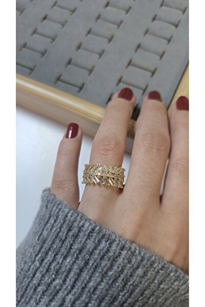 ARTEMİSİA Premium Design Zircon Stone Sparkling Women's Ring Adjustable Witho...