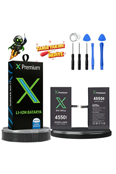 X PREMİUM iPhone 14 Plus Batarya Xpremium Pil Süper Yüksek Kapasiteli Güçlend...