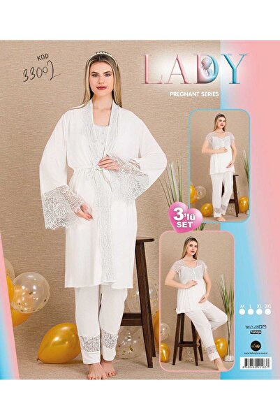 NightLove Maternity Dressing Gown Nightgown Set