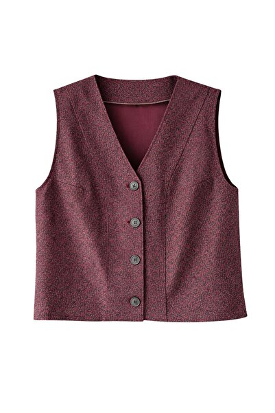Retrobird Design Vest Women's Plum Color