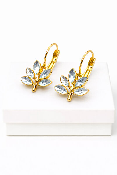MakeWell High-Quality Brass Dangle Earrings with Olive Branch Figure – Stylis...
