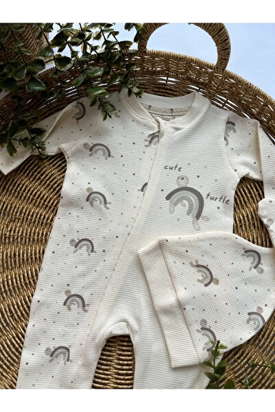 Bubbles TURTLE BASKILI %100 ORGANİK FERMUARLI 2 Lİ TULUM