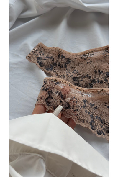 YOYYO 2-Pack Floral Patterned Thong with Floral Lace Detail