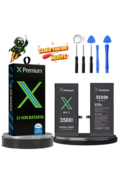 X PREMİUM İPhone 11 Batarya Xpremium Pil Süper Yüksek Kapasiteli Güçlendirilm...