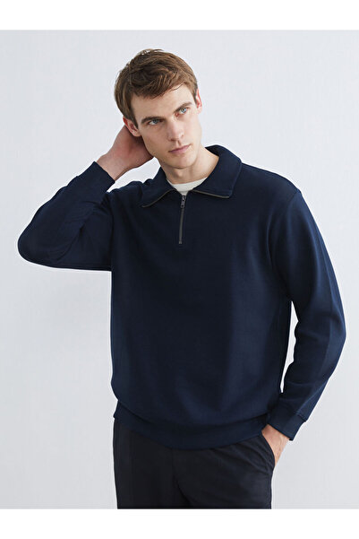 LC Waikiki Rmz Gi̇yi̇m Farkiyla Hakim Roba Collar Men's Sweatshirt